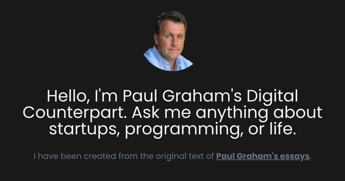 Chat with Paul Graham!